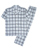 GUNZE(グンゼ)紳士半袖・長パンツパジャマ 綿100% チェック柄 ナチュラルクレープのカラーサンプル写真