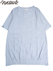 naturic 婦人ダブルガーゼワンピース cotton100% 細ストライプ柄の詳細画面へ