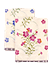 バスタオル 花柄 しずく ブルー&ピンク 2枚組 の詳細写真Ａ