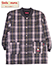 Smile mama(スマイルママ) あったか中綿入りキルトスモック 前あき チェック柄の詳細写真Ａ