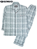 ROWAND(ロワンド)紳士長袖・長パンツパジャマ 日本製 綿100% スムース チェックペイズリーの詳細写真Ａ