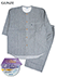 GUNZE(グンゼ)紳士7分袖・7分丈パンツパジャマ 寝るテコ 綿100% ストライプ柄の詳細写真Ａ