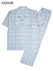 GUNZE(グンゼ)紳士半袖・長パンツパジャマ 綿100% チェック柄 ナチュラルクレープの詳細写真Ａ