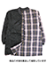 Smile mama(スマイルママ) あったか中綿入りキルトスモック 前あき チェック柄の詳細写真Ｂ