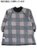 Aprirsi 杢ニット裏起毛 かぶり割烹着 チェック柄の詳細写真Ｃ