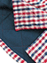 Smile mama(スマイルママ) あったか裏フリース前あきスモック キルト 小さめチェック柄の詳細写真Ｄ