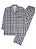 GUNZE(グンゼ)コムシコムサ 紳士長袖・長パンツパジャマ 綿100%Wガーゼ チェック柄のカラーサンプル写真