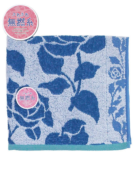 ふわふわ無撚糸ジャガードバスタオル エリザローズ