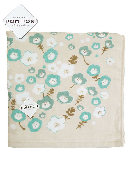 POM PON ポンポンフレンズ バスタオル るりから 表ガーゼ裏パイル