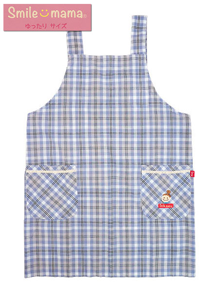 Smile mama(スマイルママ) 婦人先染H型エプロン チェック柄 ゆったり