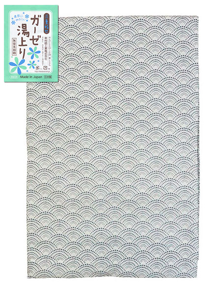 三重袷せ ガーゼ湯上り 青海波