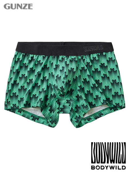 グンゼ BODYWILD 紳士ボクサーパンツ(前とじ) 吸汗速乾 ジオメトリックグラデーション柄