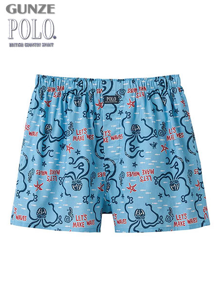 グンゼ POLO(ポロ) 紳士トランクス(前あき) マリン柄