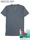 BREEZE DRY(ブリーズドライ) 紳士半袖V首Tシャツ メッシュ サラサラ感5倍 高通気の詳細画面へ