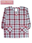 Smile mama(スマイルママ) 先染割烹着 ゆったりLL-3Lサイズ チェック ウエスト紐の詳細画面へ