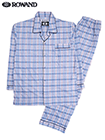 ROWAND(ロワンド)紳士長袖・長パンツパジャマ 日本製 綿100% 天竺 チェック柄の詳細画面へ