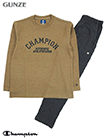 グンゼ Champion(チャンピオン)紳士長袖・長パンツパジャマ 胸元プリント かぶりタイプの詳細画面へ