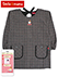 Smile mama(スマイルママ) 先染ドット格子柄割烹着 スマホポケット 後ろひも調節タイプの詳細写真Ａ