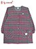 Big mama(ビッグママ）婦人前あきスモック タータンチェック柄