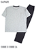 GUNZE(グンゼ)コムシコムサ 婦人5分袖・長パンツパジャマ 左胸にポケット付きの詳細写真Ａ