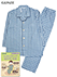 GUNZE(グンゼ)紳士長袖・長パンツパジャマ 大きめボタン 綿100%の詳細写真Ａ