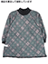Smile mama(スマイルママ) あったか杢ニット裏起毛 かぶり割烹着 チェック柄の詳細写真Ｃ